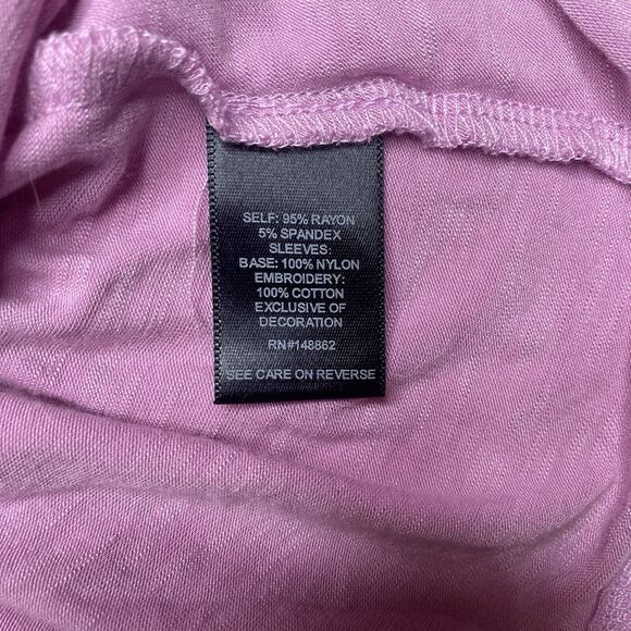 Torrid Babydoll Top Blouse Tunic Lace Short Scallop Sleeves Size 2 2X Pink - Picture 10 of 11